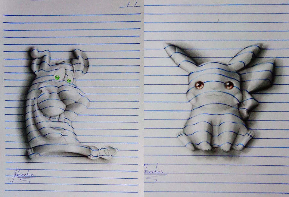 on tumblr drawings lined paper Art 3D João Carvalhoâ€™s Notepad