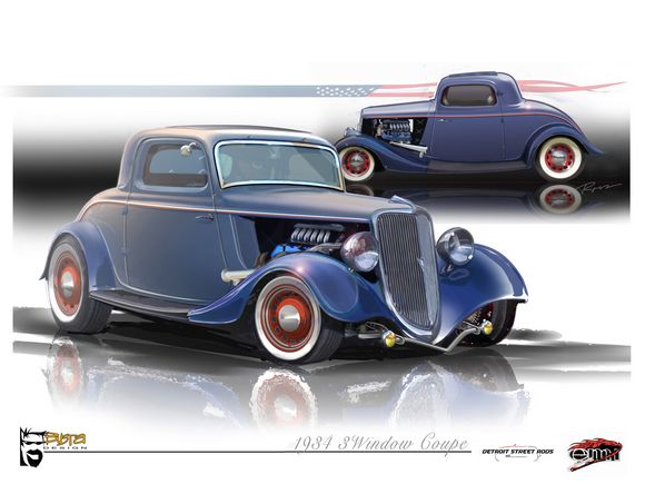 1934 Ford 3-Window Coupe