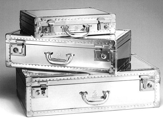 Shiny Travel Gear: The Dunhill Aluminum Luggage Collection