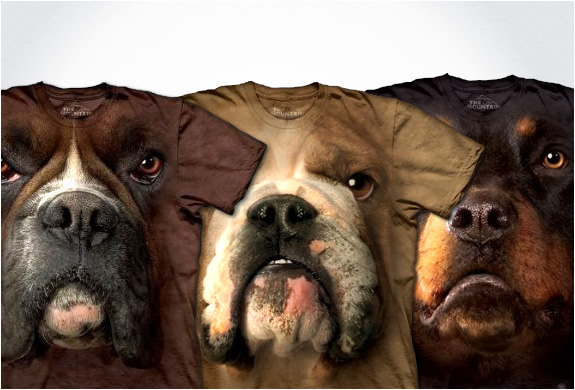 Big Face Animals: Possibly The Most Awesome Dog-Print Shirts Ever