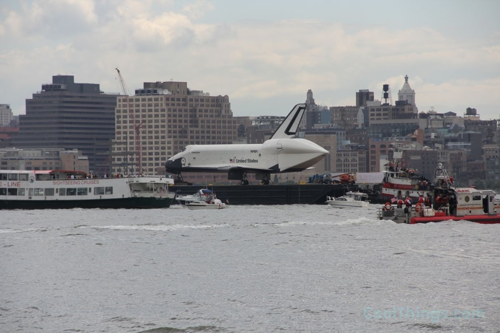 Space Shuttle Enterprise on way to Intrepid Museum in NYC