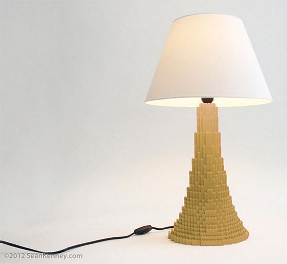 NEW CHOOSE YOUR COLOUR BEDSIDE TABLE LAMP DESK LAMP BASE LEGO BRICK LIGHT 