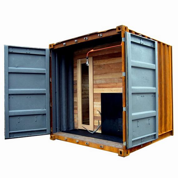 Sauna Box Is A Self Contained Steam Room In A Shipping Container