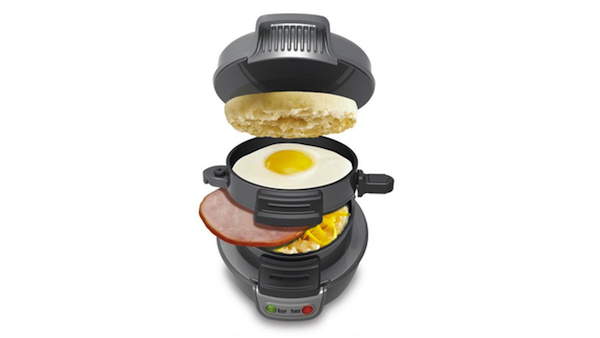 I LOVE Hamilton Beach Breakfast Sandwich Maker with Egg Cooler Makes Great  McDonald's Egg McMuffin 