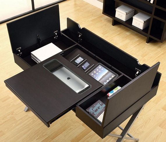 Connect It Tablet Desk Pairs Sleek Design With Tons Of Storage