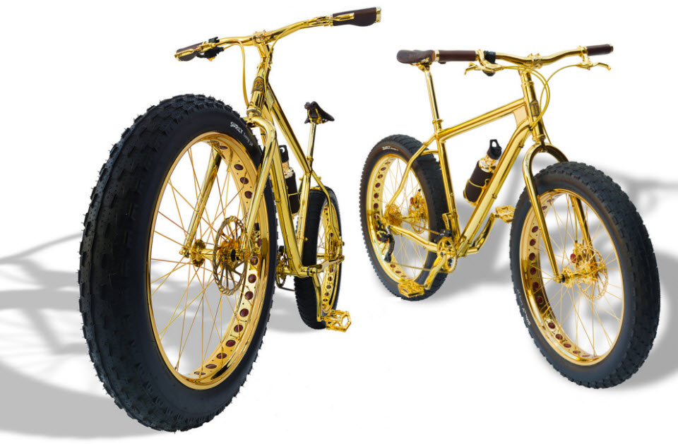24k gold extreme mountain bike