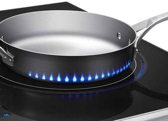 Samsung Chef Collection Induction Range Uses Fake Led Flames