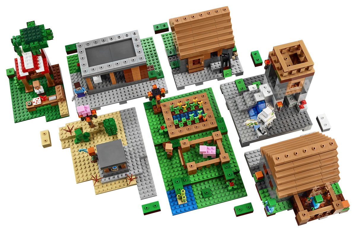 I BUILT a LEGO Minecraft Village… 