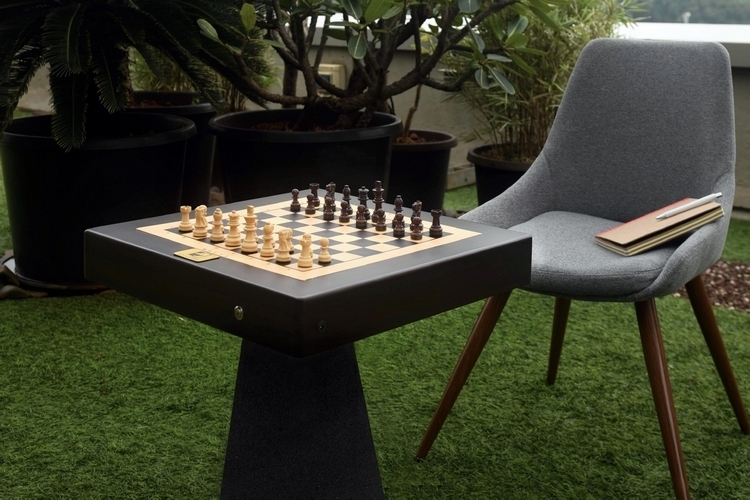 The automated chess board game Square Off, on display during the