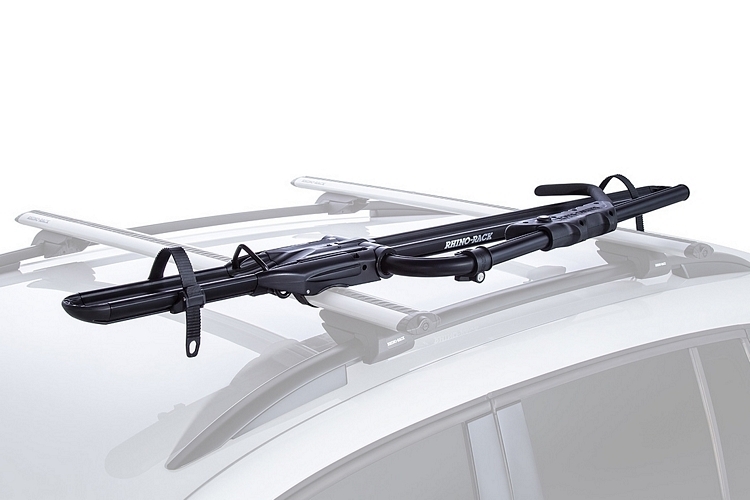 Rhino-Rack Roof Top Hybrid Bike Carrier with Ratchet Arm and Multiple Locking Systems to Avoid Theft 