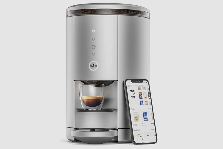 Spinn Smart Coffee Maker Grinds And Brews Espressos, Americanos, And