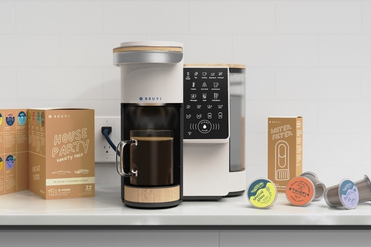 Making a True Americano Coffee with Single-Serve Pod Machine from Bruvi ☕️  