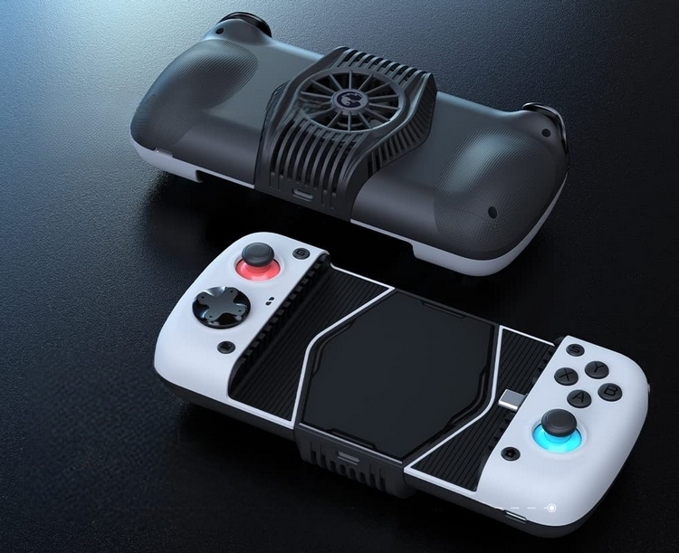 Gamepad Bluetooth extensible, con stand central, para Smartphones