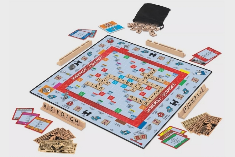 Monopoly Scrabble: Juego de mesa combinado en uno